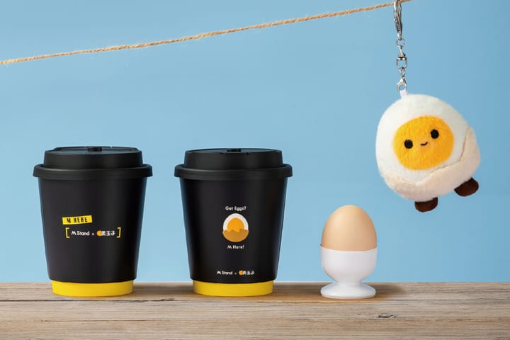 m stand coffee egg brand meiyuzi collaboration
